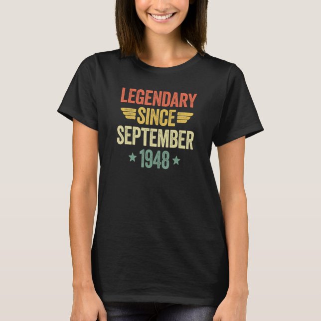 Legendary Since September 1948 T Shirt (Framsida)