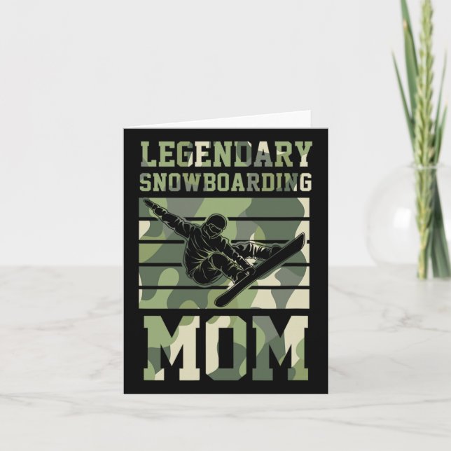 Legendary Snowboarding Mamma 80 s Retro Snowboarde Kort (Framsida)