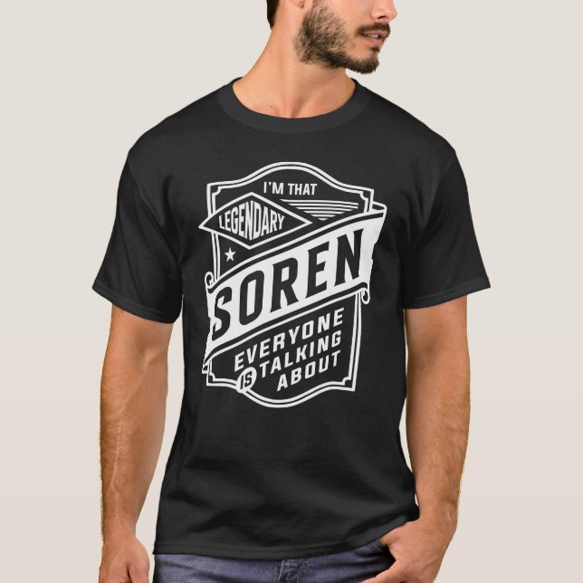 Legendary Soren Personlig Namn Soren T Shirt (Framsida)