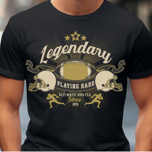 Legendary spelar hård 50:e födelsedagsfotbollen t shirt