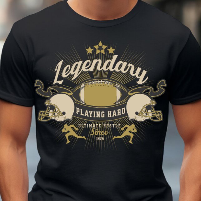 Legendary spelar hård 50:e födelsedagsfotbollen t shirt (Skapare uppladdad)