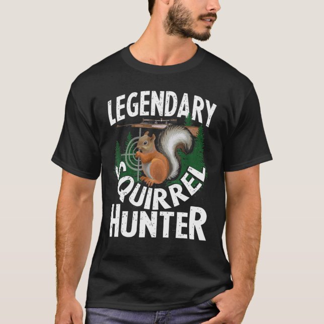 Legendary Squirrel Hunter Animal Pappa T Shirt (Framsida)