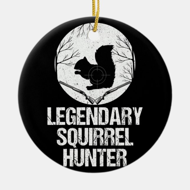 Legendary Squirrel Hunter Julgransprydnad Keramik (Framsidan)