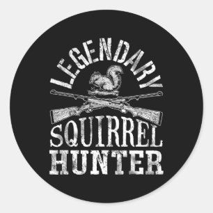 Legendary Squirrel Hunter T Shirt Hunting Funny VI Runt Klistermärke
