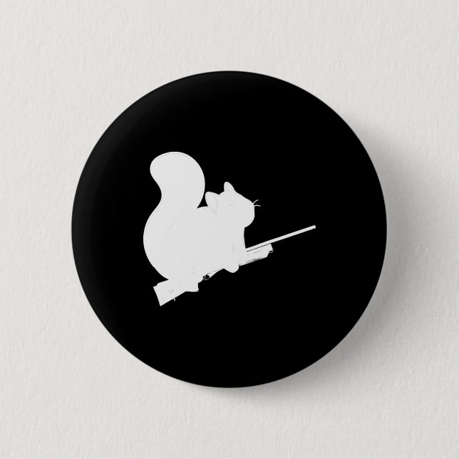 Legendary Squirrel Hunting Fight Byck Design Pelle Knapp (Framsida)