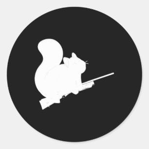 Legendary Squirrel Hunting Fight Byck Design Pelle Runt Klistermärke