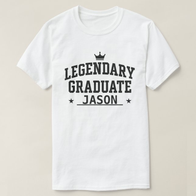 Legendary Student med ditt namn på det T Shirt (Design framsida)