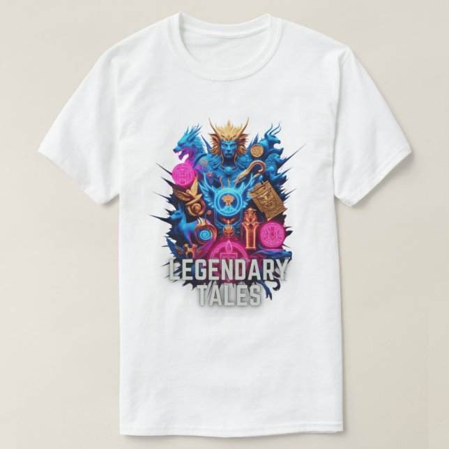 Legendary Tales - Neon Mythos T Shirt (Design framsida)