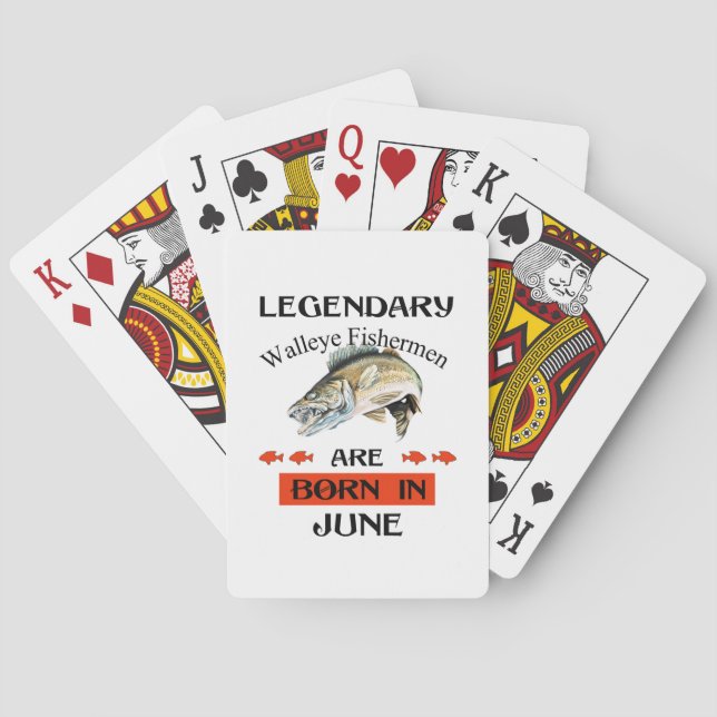 Legendary Walleye-fiskare är födda i juni Casinokort (Baksidan)