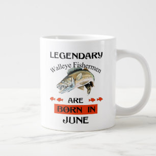 Legendary Walleye-fiskare är födda i juni Jumbo Mugg