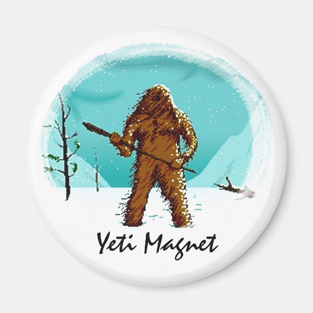 Legendary Yeti Bigfoot Big Foot Gifts Anpassa Magnet (Framsidan)