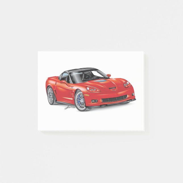LEGENDARY Z-R-ONE AUTOMOBILE ART POST-IT BLOCK (Framsida)