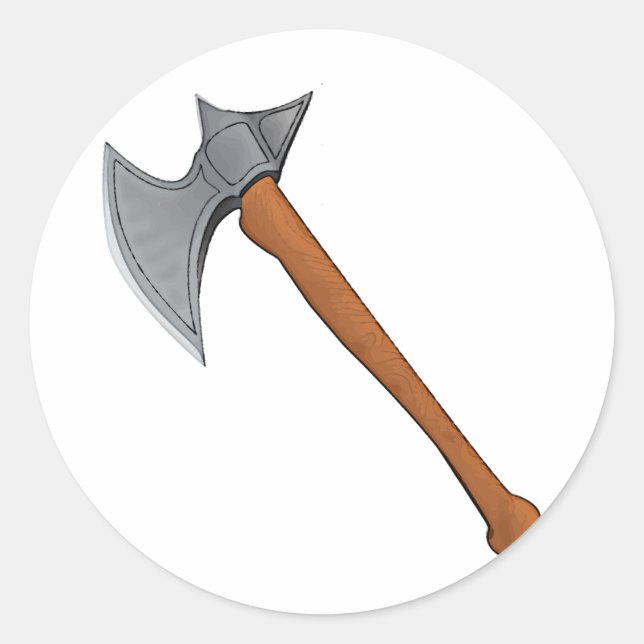 Legenddens stridsax runt klistermärke (Framsida)