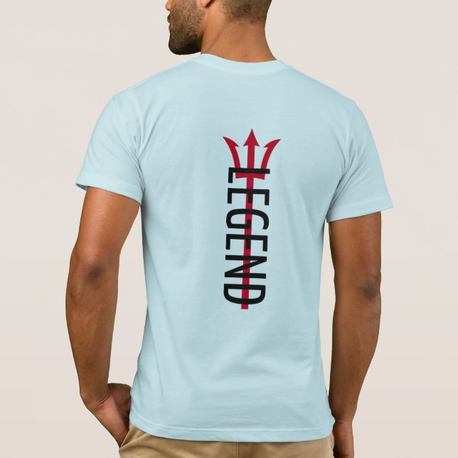 Legende T-Shirt – Trident Design Mytisk Krigare  (Baksida)