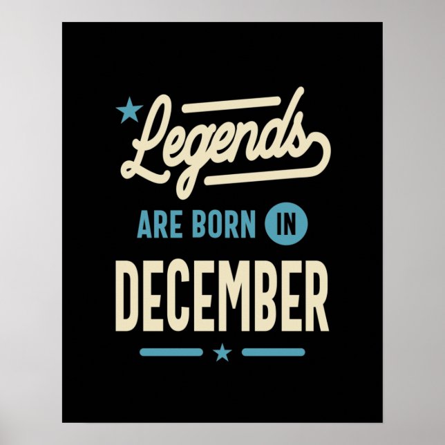 Legenden är född i december - 19 december poster (Framsidan)