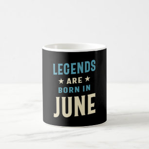 Legenden är född i juni - juni kaffemugg