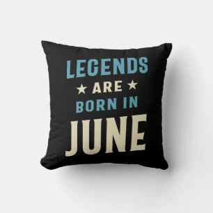 Legenden är född i juni - juni kudde
