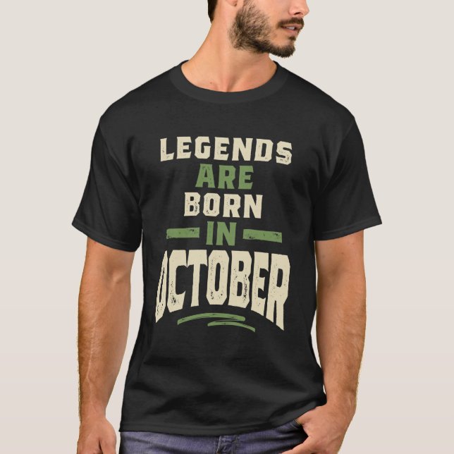 Legenden är född i oktober - oktober t shirt (Framsida)