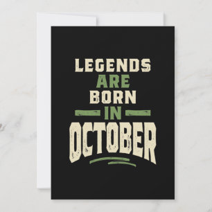 Legenden är född i oktober - oktober tack kort