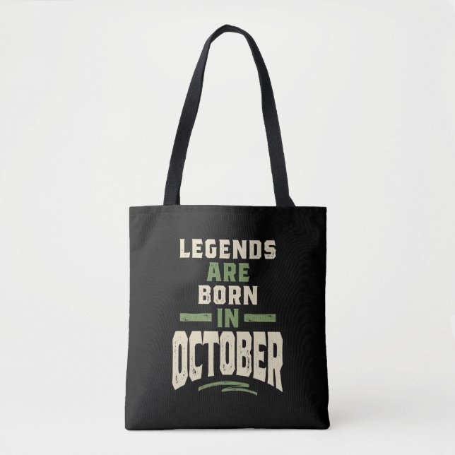 Legenden är född i oktober - oktober tygkasse (Framsida)