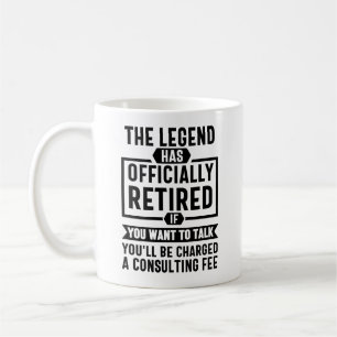 legenden är pensionerad - pension-gåva till kvinna kaffemugg