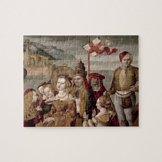 Legenden av St Ursula, c.1530 (olja på panel) Pussel (Horisontell)