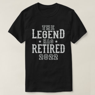 Legenden har dragit sig tillbaka 2022 års finstilt t shirt