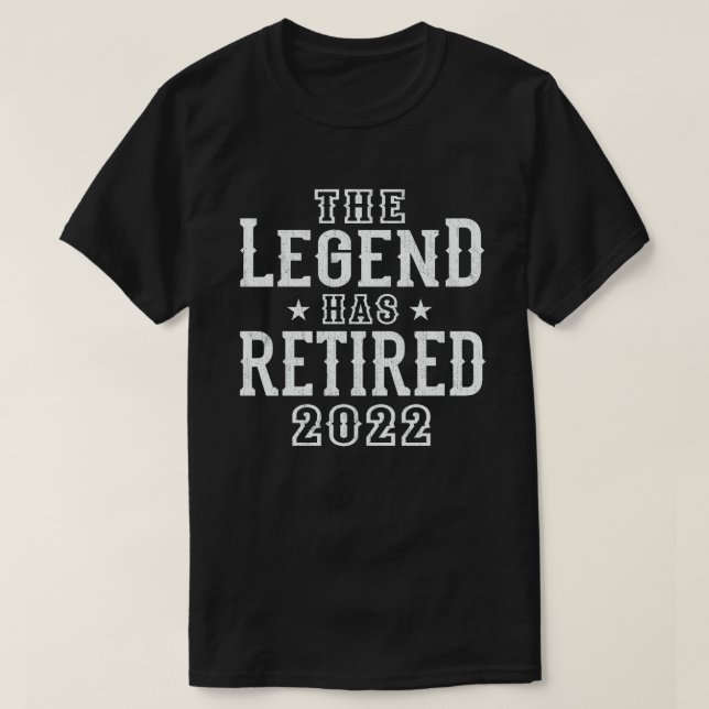 Legenden har dragit sig tillbaka 2022 års finstilt t shirt (Design framsida)