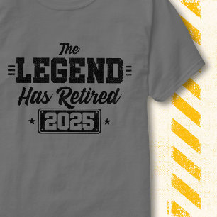Legenden Har Gått I Pension 2025 Retro Roligt Skäm T Shirt