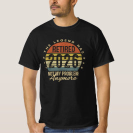 Legenden har gått i pension 2026 Retro solnedgång T Shirt