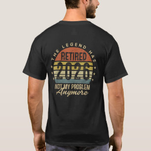 Legenden har gått i pension 2026 Retro Sunset-graf T Shirt