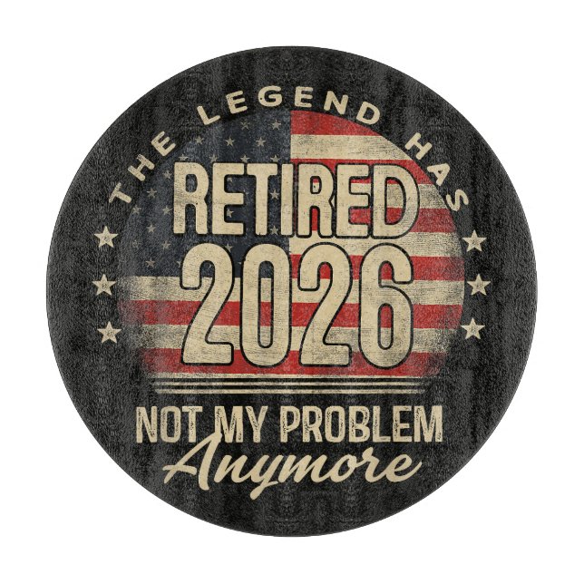 Legenden har gått i pension 2026 Roligt  (Framsidan)