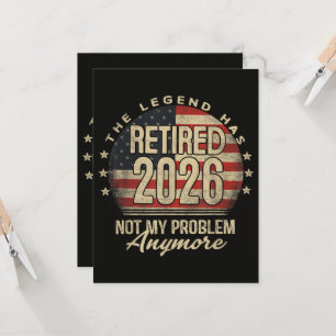 Legenden har gått i pension 2026 Roligt Inbjudningar