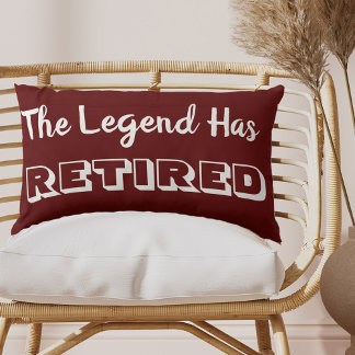 Legenden Har Gått I Pension Skogsmörk Röd Och Vit Lumbarkudde