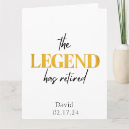 Legenden har gått i pension, svart och guld kort