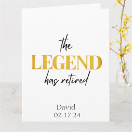 Legenden har gått i pension, svart och guld kort