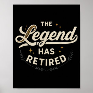 Legenden har gått i pension Svart tryck