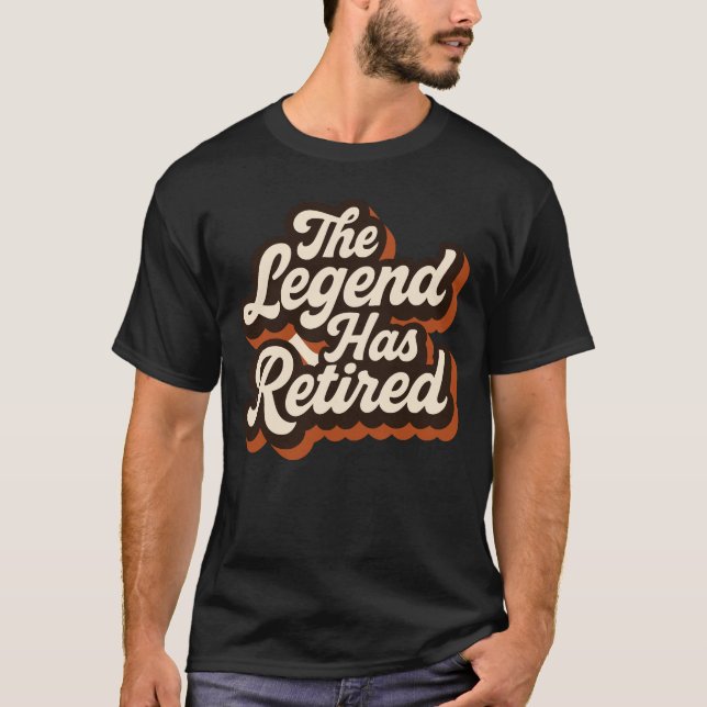 Legenden har gått i pension t shirt (Framsida)