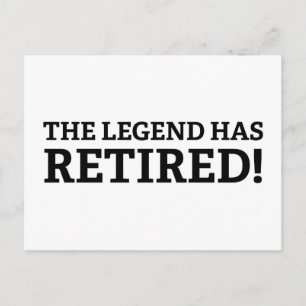 Legenden Har Gått I Pension Vykort