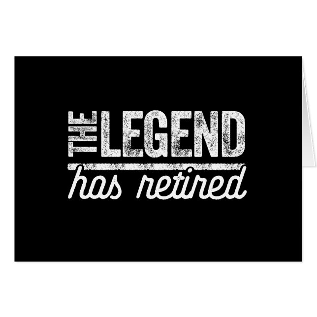 legenden har gått ur hälsningskort (Framsidan Horizontal)