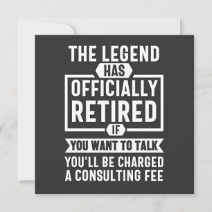 legenden har officiellt gått i pension inbjudningar