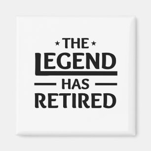 legenden har pensionerad gåva till medarbetarvän magnet