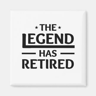 legenden har pensionerad gåva till medarbetarvän magnet