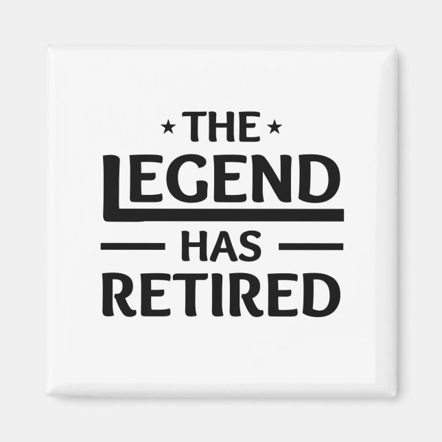 legenden har pensionerad gåva till medarbetarvän magnet (Framsidan)