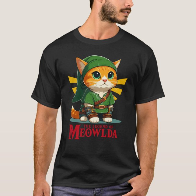 Legenden om Meowlda vän T Shirt (Framsida)