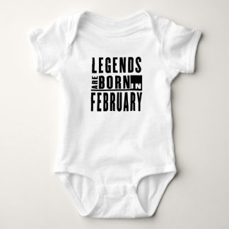 LEGENDER ÄR BÖRDIGA FEBRUARI T-SHIRT