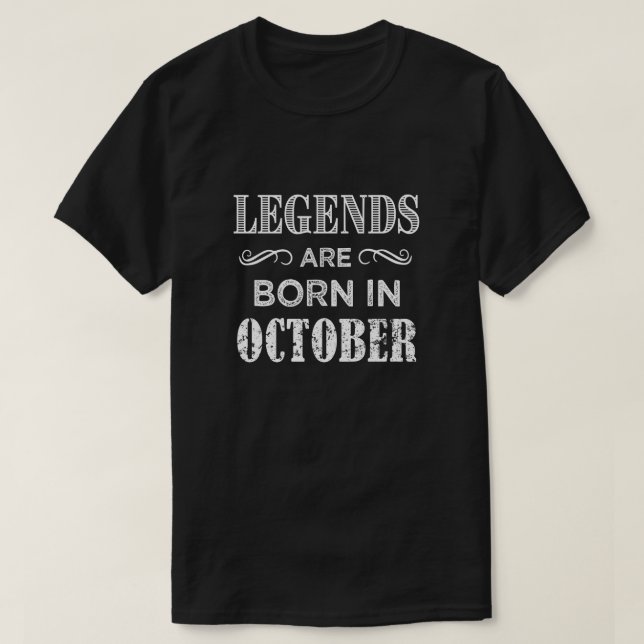 Legender är bördiga Oktober manar skjorta Tee (Design framsida)