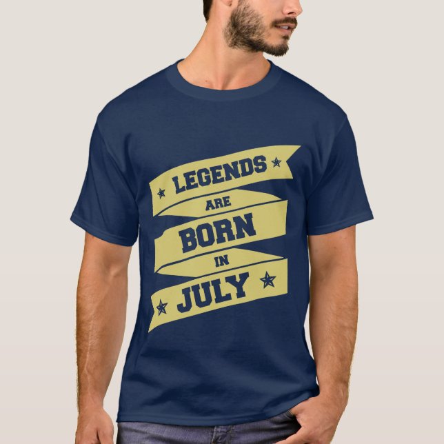 legender är födda i juli t shirt (Framsida)