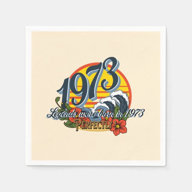 legender föddes 1973 pappersservett (Framsidan)