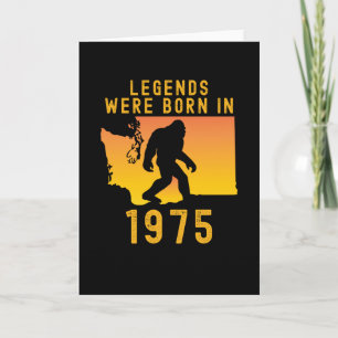 Legender Föddes 1975 Retro Bigfoot Kort